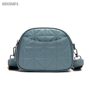 Vintage Solid Leather Shoulder Crossbody Bag for Women