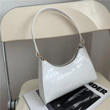 Vintage Solid Handbag Tote Bag Purse Women PU Leather