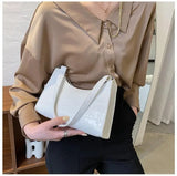 Vintage Solid Handbag Tote Bag PU Leather Shoulder Underarm Bag