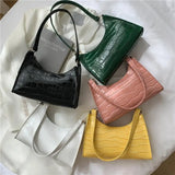 Vintage Solid Handbag Tote Bag PU Leather Shoulder Underarm Bag