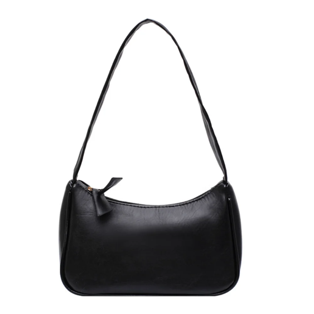 Vintage Solid Handbag Women Underarm Bags Casual Retro Totes Shoulder Bag