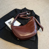 Vintage Leather Crossbody Bag for Women Shoulder Handbag Lady Purse