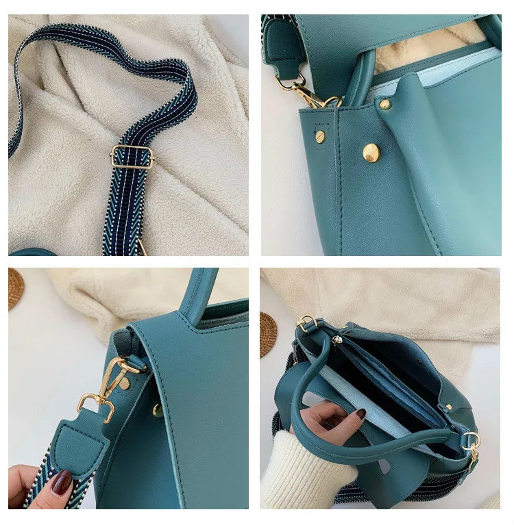 Vintage Solid Totes Bags Women Large Capacity Soft Pu Leather Handbags