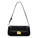 Vintage Nubuck Leather Shoulder Bag for Women Winter Handbag