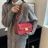 Vintage Nubuck Leather Shoulder Bag for Women Winter Handbag
