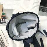 Vintage Solid String Backpack Multi-Pocket High Waterproof Nylon Book Bags