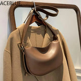 Vintage Square Crossbody Bag High PU Leather Women's Handbag