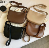 Vintage Square Crossbody Bag High PU Leather Women's Handbag