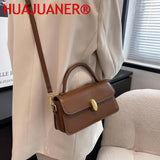 Vintage Square Shoulder Bags for Women Small Flap Messenger Handbag