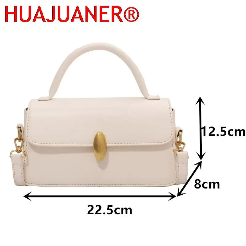 Vintage Square Shoulder Bags for Women Small Flap Messenger Handbag