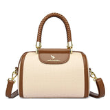 Vintage Stone Pattern Leather Shoulder Crossbody Bags Women