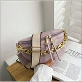 Vintage Stone Pattern PU Leather Waist Bags For Women