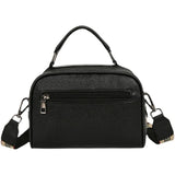 Vintage Stripe Small Square Bag Female PU Leather Shoulder Crossbody Bags