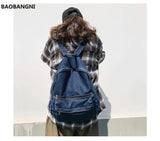 Vintage Style Jeans Backpacks Bags Large Size School Bags