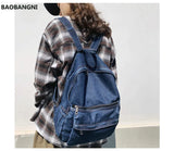 Vintage Style Jeans Backpacks Bags Large Size School Bags