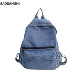 Vintage Style Jeans Backpacks Bags Large Size School Bags