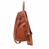 Vintage Style Women Backpack Pu Leather Girls Multifuncti...