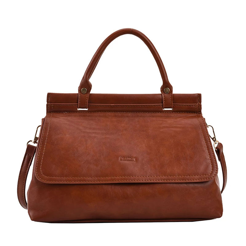 Vintage Style Women's Lady Messenger Bag PU Leather Satchel