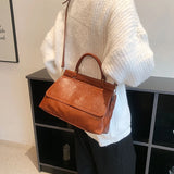 Vintage Style Women's Messenger Bag PU Leather Satchel