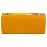 Vintage Suede Clutch Bag Wedding Embroidered Flower Shoulder Bag