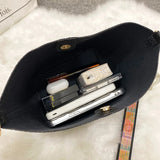 Vintage Summer Bucket Bag Women Shoulder Crossbody Purse