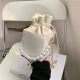 Vintage Summer Crossbody Bucket Bag Print Pattern Woman Bag Female Shoulder