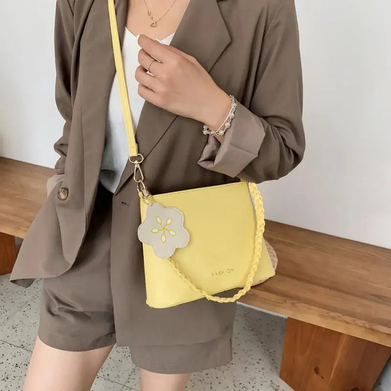 Vintage Sweet Solid Crossbody Bags For Women Shoulder Bag Handbags