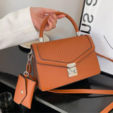 Vintage Chain Tote Bag w/ Small Bags PU Leather Women Handbag Shoulder Bag