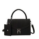 Vintage Chain Tote Bag w/ Small Bags PU Leather Women Handbag Shoulder Bag