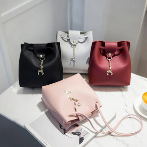 Vintage Tassel Crossbody Bucket Bag Woman Handbags