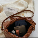 Vintage Texture Rhombus Crossbody Bag Chains Messenger Handbag
