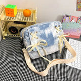 Vintage Tie-dye Bag Women Girl Shoulder Cross Body Straps