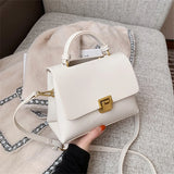 Vintage Winter PU Leather Tote Bag Women Handbag Mini Shoulder Messenger