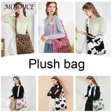 Vintage Tote Messenger Bag Love Print Leopard Autumn Winter