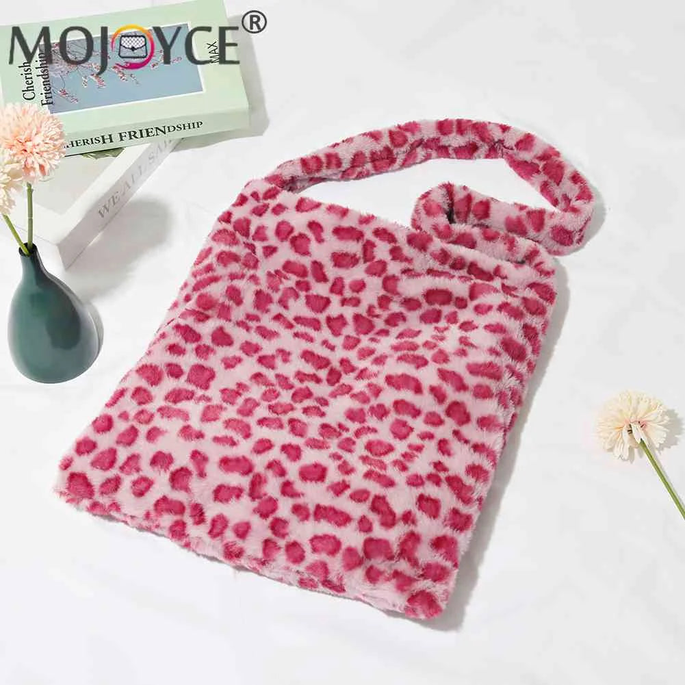Vintage Tote Messenger Bag Love Print Leopard for Autumn Winter
