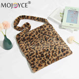 Vintage Tote Messenger Bag Love Print Leopard for Autumn Winter