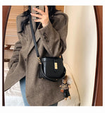 Vintage Bucket Bag Winter PU Leather Women Handbag