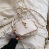 Vintage Bucket Bag Winter PU Leather Women Handbag