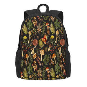 Vintage Toxic Mushrooms Forest Backpacks Men Women School Bags