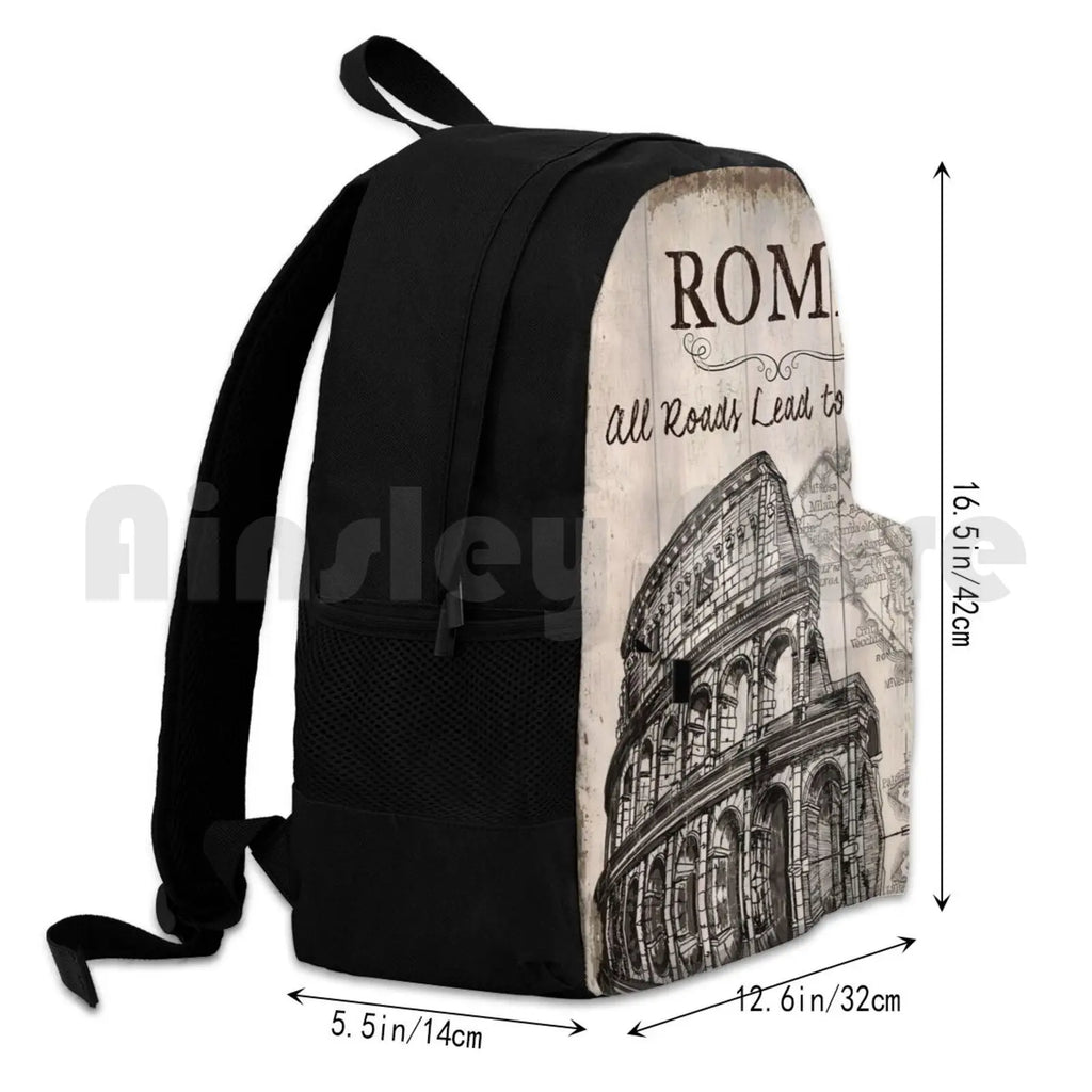 Vintage Travel Poster Outdoor Hiking Backpack Europe