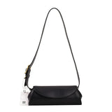 Vintage PU Leather Wide Strap Shoulder Bag for Women