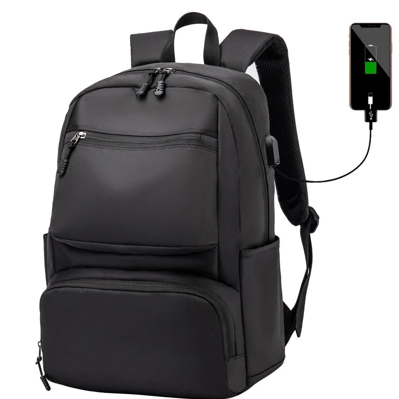 Vintage USB Charging Backpack Large Capacity Business Computer Bag