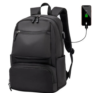 Vintage USB Charging Backpack Large Capacity Business Computer Bag