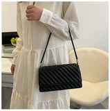 Vintage Underarm Shoulder Bag for Women Solid Armpit Handbags Purse Female Bag