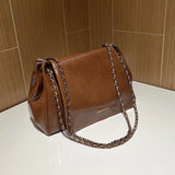 Vintage PU Leather Totes Bag Large Capacity Armpit Handbag Purse