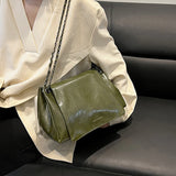 Vintage PU Leather Totes Bag Large Capacity Armpit Handbag Purse