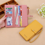 Vintage Yellow Leather Clutch Bag Envelope Zipper Evening Purse