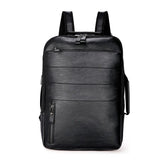 Vintage Waterproof Backpack Men Academy School Bags High Pu Leather Backpacks