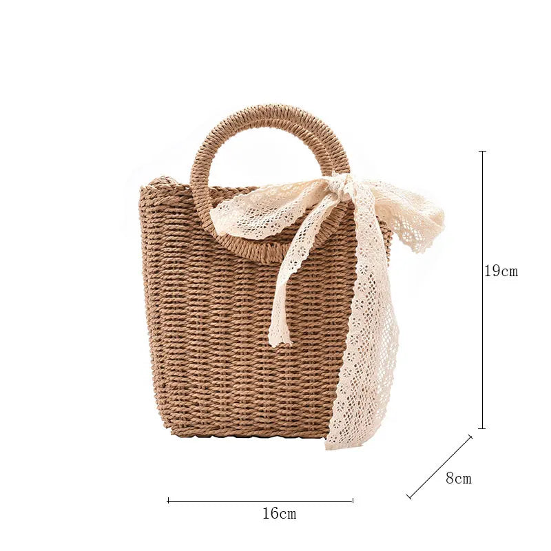 Vintage Weave Handbag Women Straw Shoulder Bag Female Sac Crossbody Bags
