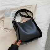 Vintage Wide Strap Bucket Crossbody Shoulder Bags Autumn Large Capacity